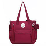 Versatile Contrast Shoulder Bag For Students - White Blue - Extra Image