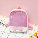 Mini Clear Kids Backpack with Bow - Perfect for School - Green - Extra Image