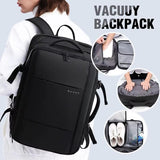 Large Capacity Men Shoulder Backpack - Gray - Side View