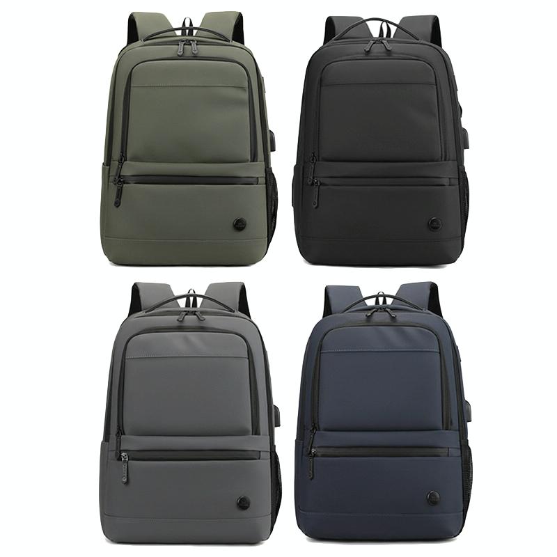 Men Usb Backpack with Charging Port - Dark Blue