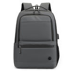 Men Usb Backpack with Charging Port - Dark Blue