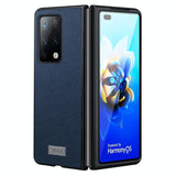 For Samsung Galaxy Z Fold4 5G Handmade Leather Shockproof Tpu Case - Brown - Low Angle