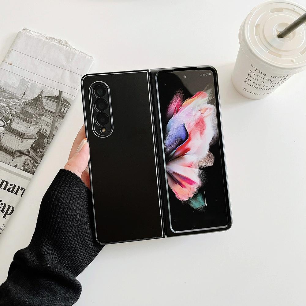 For Samsung Galaxy Z Fold4 5G Aluminum Foldable Phone Case - Black