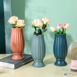 Soft Dried Flower Vase Arrangement for Living Room Decor - Light Green - Close-Up Angle