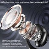 Waterproof Touch Control Wireless Earphones with Ear-hook for Sports - White