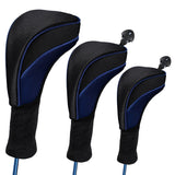 3-in-1 Golf Club Head Cover - No.1 No.3 No.5 - Protective - Red - Extra Image