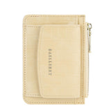 Multifunctional Crocodile Card Holder With Zipper Small Coin Purse - Green