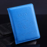 Stylish Pu Leather Driving License Holder Wallet - Blue