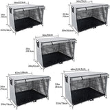 Outdoor Pet Cage Cover - Oxford Cloth Dustproof Rainproof Sunscreen - 63.5x48x50cm - Beige - Top-Down View