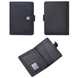 Multi Functional Passport Case With Buckle Dibaoleiou Pu Leather - Black