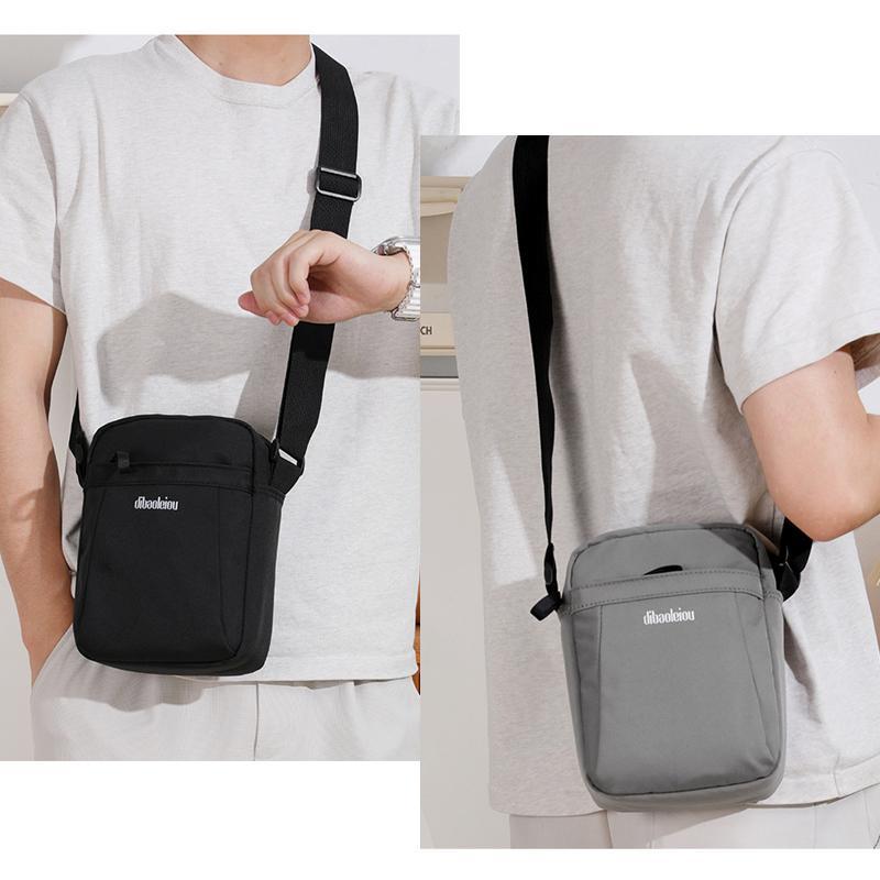 Versatile Canvas Shoulder Backpack For Men - Gray