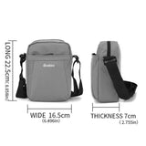 Versatile Canvas Shoulder Backpack For Men - Gray