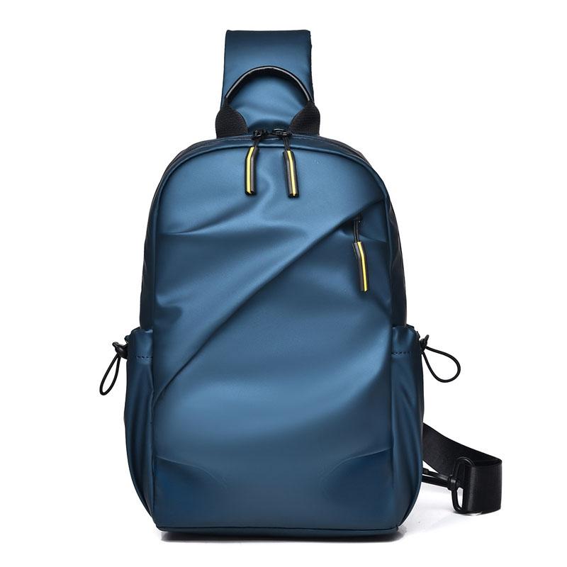 Large Capacity Waterproof Crossbody Chest Bag - Blue
