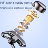 Bone Conduction Gaming Bluetooth Earphones with Noise Reduction - Blue - Top-Down View