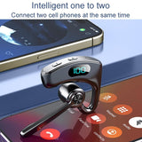 Bone Conduction Gaming Bluetooth Earphones with Noise Reduction - Blue
