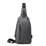 Men Casual Chest Bag Splashproof Backpack - Grey