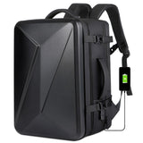 Waterproof Expandable Hard Shell Backpack with Usb Charging - Large Capacity Black - 161 Dark Gray - Extra Image