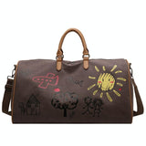 Travel Crossbody Bag - Perfect for Outdoors - Coffee - Front View