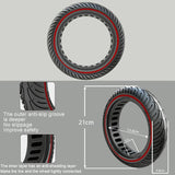8.5 Inch Honeycomb Solid Tire for Xiaomi Electric Scooters - Yellow - Top-Down View
