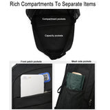 Large Capacity Nylon Backpack For Students - Black - Close-Up Angle