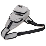 Versatile Men Crossbody Bag For Sports And Everyday Use - Grey - Top-Down View