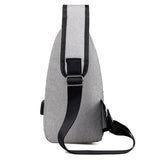 Versatile Men Crossbody Bag For Sports And Everyday Use - Grey - 45-Degree Angle
