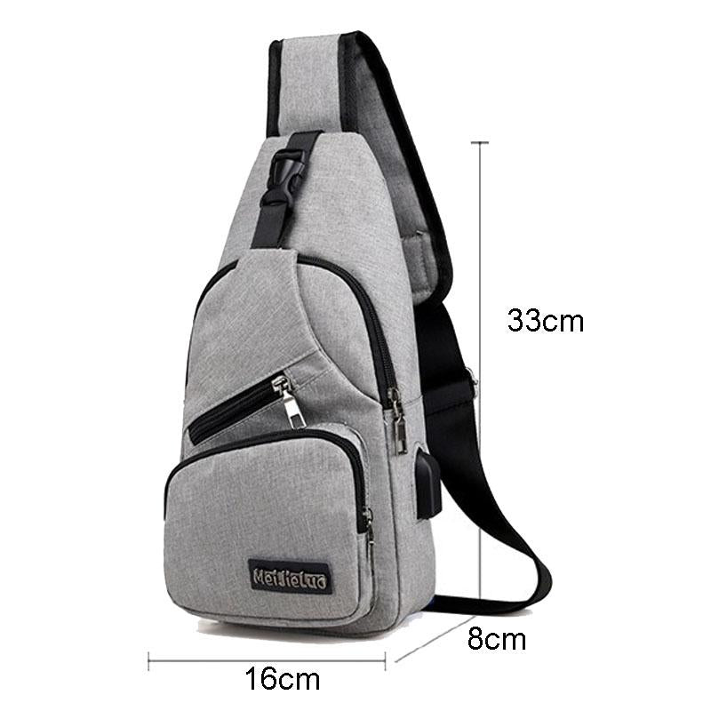 Versatile Men Crossbody Bag For Sports And Everyday Use - Grey