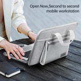 Portable Oxford Laptop Bag - Durable Fabric - Black - Low Angle