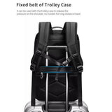 Large Capacity Waterproof Laptop Backpack with Usb Port for Business Travel - Black