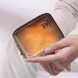 Rfid Anti Theft Cowhide Card Holder Wallet Coffee - Extra Image