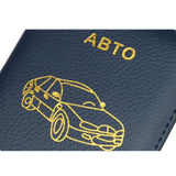 Russian Driver License Holder Genuine Leather Case - Brown