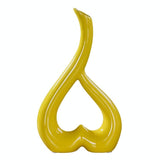 Creative Heart-shaped Ceramic Flower Vase for Home Office or Wedding Decor - Red - Side View