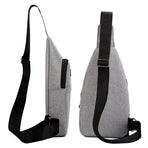Canvas Crossbody Chest Bag For Men - Dark Blue