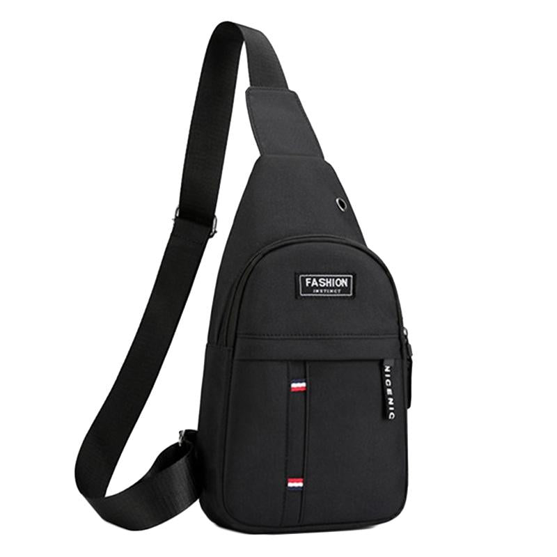 Canvas Crossbody Chest Bag For Men - Dark Blue