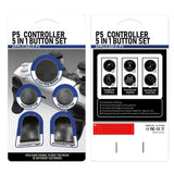 5-in-1 L1 / R1 Extended Key Game Handle for Sony Ps5 - Cross & Lengthened Keys - Black Blue - Low Angle