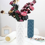 Creative Plastic Vase for Home Decoration - Flower Arrangement Container - Milk White - Front View