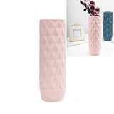 Creative Plastic Vase for Home Decoration - Flower Arrangement Container - Milk White - Low Angle