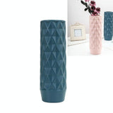 Creative Plastic Vase for Home Decoration - Flower Arrangement Container - Milk White - Extra Image