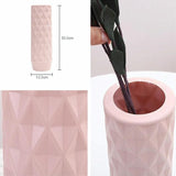 Creative Plastic Vase for Home Decoration - Flower Arrangement Container - Milk White - Extra Image