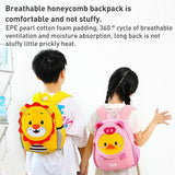 Secure Kids Backpack - Anti-lost Design - Dinosaur Duck - 45-Degree Angle