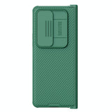 For Samsung Galaxy Z Fold4 5G Mirror Pro Camshield Case Set - Green - Side View