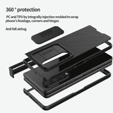 For Samsung Galaxy Z Fold4 5G Mirror Pro Camshield Case Set - Green - Rear View