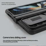 For Samsung Galaxy Z Fold4 5G Mirror Pro Camshield Case Set - Green - Close-Up Angle