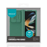 For Samsung Galaxy Z Fold4 5G Mirror Pro Camshield Case Set - Green - Low Angle