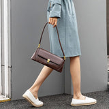 Vintage Women Shoulder Bag - White - Low Angle