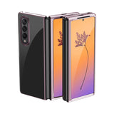 For Samsung Galaxy Z Fold4 5G Shockproof Clear Phone Case - Black - Front View