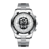 Waterproof Luminous Skeleton Watch - 30m - Black Steel Black Gold Nail - Extra Image