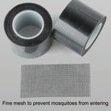 Anti-mosquito Door Curtain Net for Window Repair - Black - Rear View