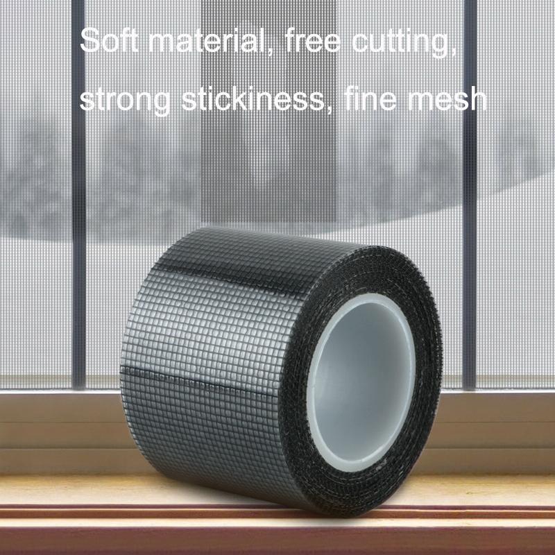Anti-mosquito Door Curtain Net for Window Repair - Black