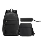 Student Backpack Set - 3 Pieces - Blue Camouflage